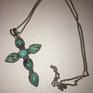 Turquoise Cross Necklace